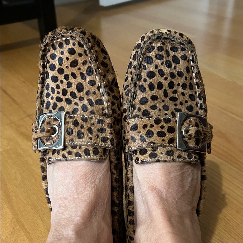 Steve Madden Leopard Print Flats with Buckle